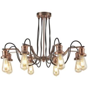 SEARCHLIGHT OLIVIA 8LT CEILING LIGHT - ANTIQUE COPPER