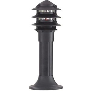 SEARCHLIGHT BOLLARDS 450MM OUTDOOR POST - BLACK ALUMINIUM & GLASS, IP44