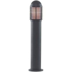 SEARCHLIGHT BOLLARDS 730MM OUTDOOR POST - BLACK ALUMINIUM & GLASS, IP44
