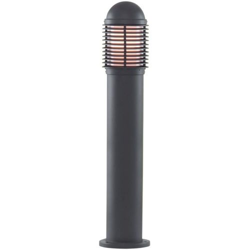 SEARCHLIGHT BOLLARDS 730MM OUTDOOR POST - BLACK ALUMINIUM & GLASS, IP44