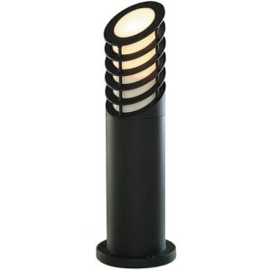 SEARCHLIGHT BOLLARDS 450MM OUTDOOR POST - BLACK ALUMINIUM & GLASS, IP44