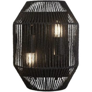 SEARCHLIGHT WICKER 2LT WALL LIGHT -NATURAL ROPE
