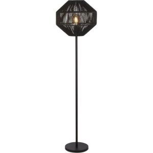 SEARCHLIGHT WICKER FLOOR LAMP -NATURAL ROPE