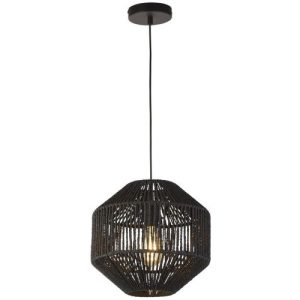 SEARCHLIGHT WICKER CEILING PENDANT -NATURAL ROPE