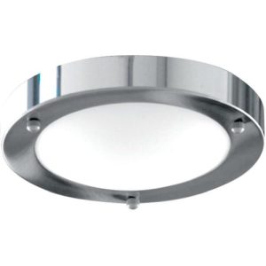 SEARCHLIGHT DUBLIN BATHROOM CEILING LIGHT - CHROME & ACID GLASS, IP44
