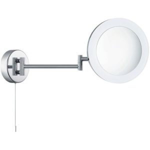 SEARCHLIGHT MAGNIFYING BATHROOM MIRROR - CHROME & FROSTED GLASS, IP44