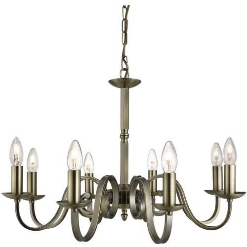 SEARCHLIGHT RICHMOND 8LT CEILING PENDANT - ANTIQUE BRASS