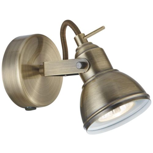 SEARCHLIGHT FOCUS INDUSTRIAL SPOTLIGHT BAR - ANTIQUE BRASS