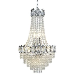 SEARCHLIGHT LOUIS PHILLIPE 6LT CHANDELIER - CLEAR CRYSTAL