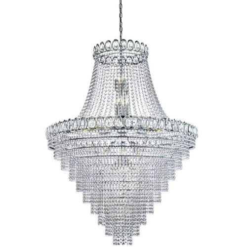 SEARCHLIGHT LOUIS PHILLIPE 28LT TIERED CHANDELIER - CLEAR CRYSTAL