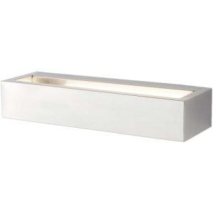 SEARCHLIGHT SERENITY LED RECTANGLE WALL BRACKET - CHROME & FROSTED GLASS