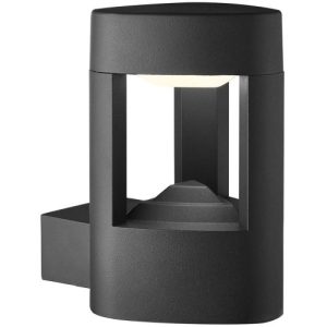 SEARCHLIGHT MICHIGAN LED OUTDOOR WALL LIGHT - DARK GREY ALUMINIUM, IP44