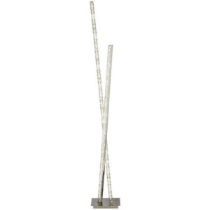 SEARCHLIGHT CLOVER LED 2LT FLOOR LAMP -CLEAR CRYSTAL & CHROME