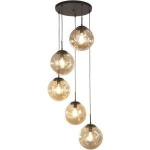 SEARCHLIGHT PUNCH 5LT MULTI-DROP - BLACK METAL & CHAMPAGNE PUNCHED GLASS