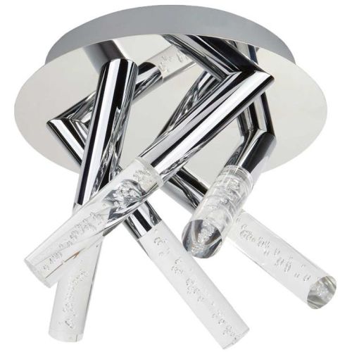 SEARCHLIGHT BUBBLES 5LT LED BATHROOM FLUSH - CHROME & ACRYLIC, IP44