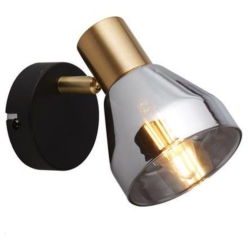 SEARCHLIGHT WESTMINSTER SPOTLIGHT - BLACK, SATIN BRASS METAL & SMOKED
