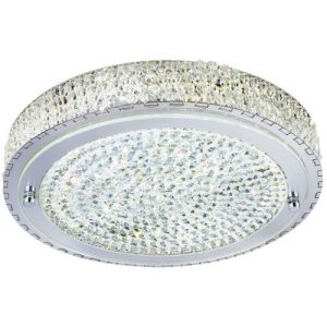 SEARCHLIGHT FLORIDA LED FLUSH - 40CM -CHROME WITH CLEAR CRYSTAL DECO
