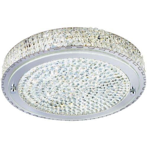 SEARCHLIGHT FLORIDA LED FLUSH - 40CM -CHROME WITH CLEAR CRYSTAL DECO