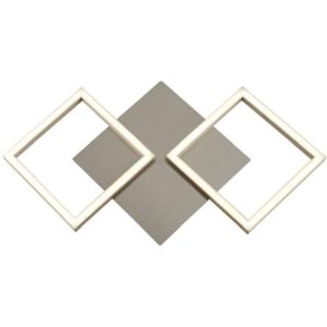 SEARCHLIGHT WALL ART 2LT LED WALL LIGHT - SATIN SILVER