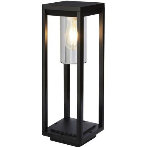 SEARCHLIGHT ATLANTA 450MM OUTDOOR POST - BLACK METAL WITH CLEAR DIFFUSER