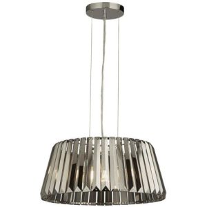 SEARCHLIGHT TIARA 5LT CEILING PENDANT - CHROME & SMOKED GLASS