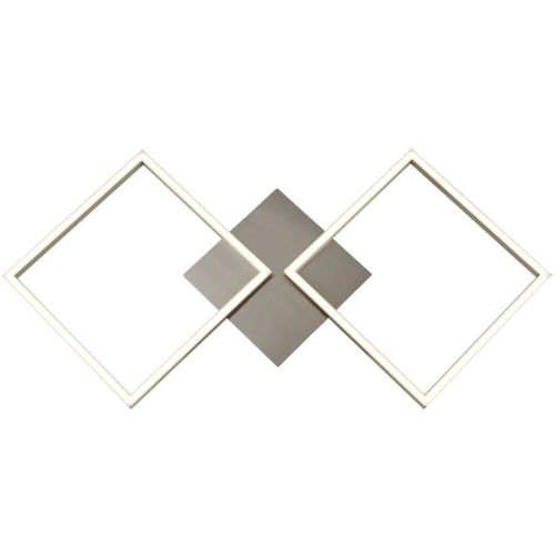 SEARCHLIGHT WALL ART 2LT LED FLUSH LIGHT - SATIN SILVER