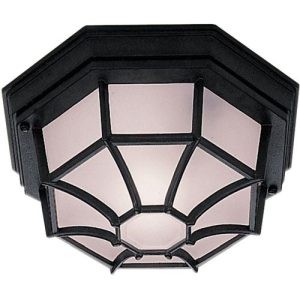 SEARCHLIGHT VERMONT FLUSH OUTDOOR LIGHT - ALUMINIUM & GLASS, IP44