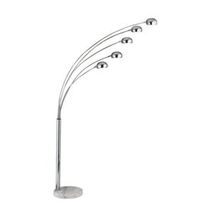 SEARCHLIGHT GIRAFFE - 5LT FLOOR LAMP, CHROME, WHITE MARBLE
