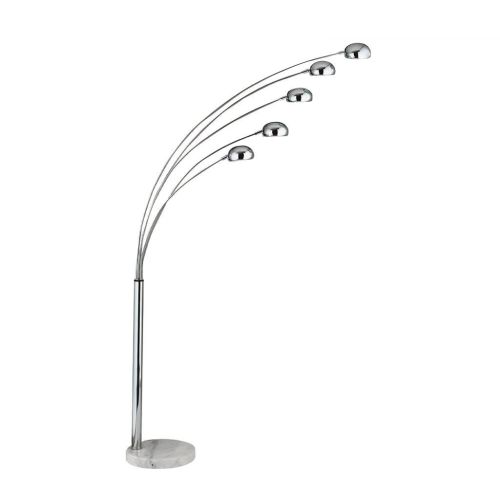 SEARCHLIGHT GIRAFFE - 5LT FLOOR LAMP, CHROME, WHITE MARBLE