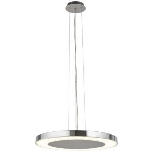 SEARCHLIGHT LEXI LED DISC PENDANT - CHROME WITH CRUSHED ICE