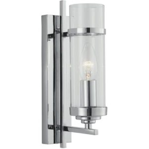 SEARCHLIGHT MILO WALL LIGHT - CHROME & GLASS SHADES