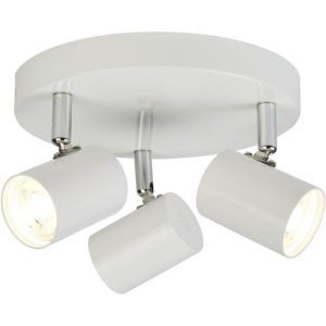 SEARCHLIGHT ROLLO 3LT ROUND SPOTLIGHT - WHITE METAL