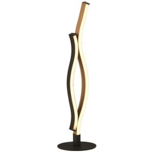 SEARCHLIGHT BLOOM TABLE LAMP - BLACK METAL & WOOD EFFECT