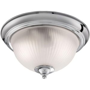 SEARCHLIGHT AMERICAN DINER 2LT CEILING FLUSH - CHROME & GLASS,IP44