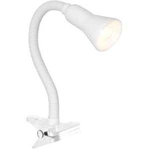 SEARCHLIGHT DESK PARTNERS FLEX CLIP TASK LAMP - WHITE METAL