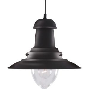 SEARCHLIGHT FISHERMAN CEILING PENDANT - BLACK METAL