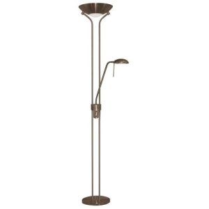 SEARCHLIGHT MOTHER & CHILD DIMMABLE FLOOR LAMP - ANTIQUE BRASS