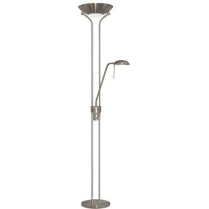 SEARCHLIGHT MOTHER & CHILD DIMMABLE FLOOR LAMP - SATIN SILVER