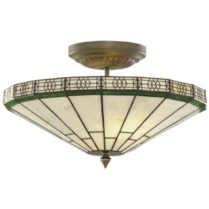 SEARCHLIGHT NEW YORK 41CM 2LT SEMIFLUSH TIFFANY