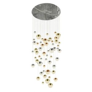 SEARCHLIGHT PLANETS 55LT MULTI-DROP - COPPER,CHROME,BRASS & CRYSTAL SAND