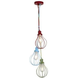 SEARCHLIGHT NOVELTY BALLOON 3LT CEILING PENDANT - COLOURED METAL