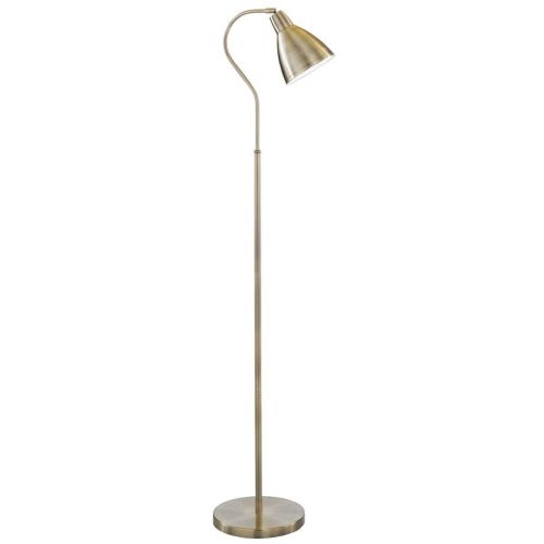 SEARCHLIGHT ADJUSTABLE FLOOR LAMP - ANTIQUE BRASS