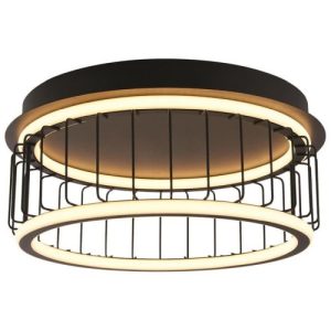 SEARCHLIGHT CIRCOLO CAGE FLUSH - BLACK METAL & WHITE SILICON