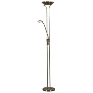 SEARCHLIGHT MOTHER & CHILD LED DIMMABLE FLOOR LAMP - ANTIQUE BRASS