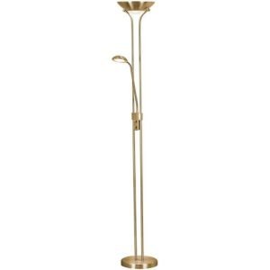 SEARCHLIGHT MOTHER & CHILD LED DIMMABLE FLOOR LAMP - SATIN BRASS