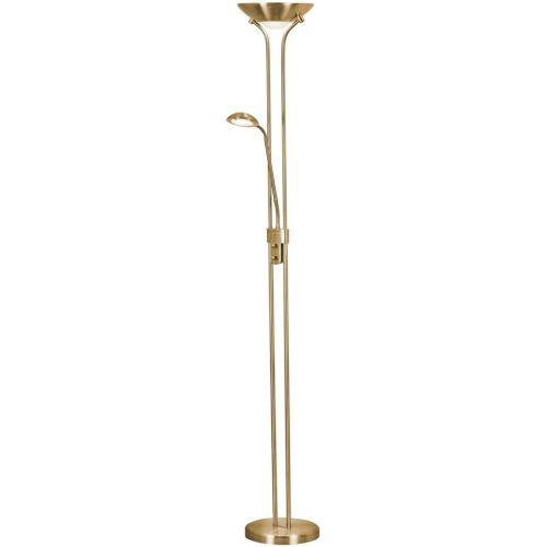 SEARCHLIGHT MOTHER & CHILD LED DIMMABLE FLOOR LAMP - SATIN BRASS