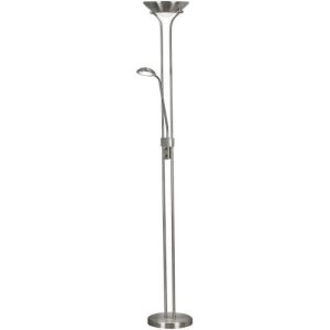 SEARCHLIGHT MOTHER & CHILD LED DIMMABLE FLOOR LAMP - SATIN SILVER