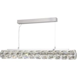 SEARCHLIGHT REMY LED CEILING PENDANT - CHROME & CLEAR CRYSTAL TRIM