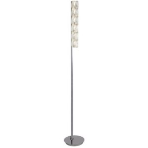 SEARCHLIGHT REMY LED FLOOR LAMP - CHROME & CLEAR CRYSTAL TRIM