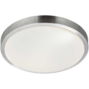 SEARCHLIGHT ZURICH LED BATHROOM FLUSH - ALUMINIUM & ACRYLIC SHADE, IP44